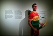 3 April 2024; Kevin McDonald of Carlow poses for a portrait at the 'GAA; People, Objects & Stories' exhibition during the launch of the 2024 Leinster GAA Senior Hurling Championship in the National Museum of Ireland in Dublin. Photo by Brendan Moran/Sportsfile
