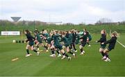 3 April 2024; A general view during a Republic of Ireland Women's training session at the FAI National Training Centre in Abbotstown, Dublin. Photo by Stephen McCarthy/Sportsfile