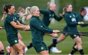 3 April 2024; Lily Agg during a Republic of Ireland Women's training session at the FAI National Training Centre in Abbotstown, Dublin. Photo by Stephen McCarthy/Sportsfile