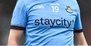 16 March 2024; A detailed view of the Dublin jersey during the Allianz Football League Division 1 match between Galway and Dublin at Pearse Stadium in Galway. Photo by Stephen McCarthy/Sportsfile