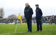 16 March 2024; Limerick manager John Kiely and selector Paul Kinnerk, right, during the Allianz Hurling League Division 1 Group B match between Galway and Limerick at Pearse Stadium in Galway. Photo by Stephen McCarthy/Sportsfile