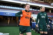 4 April 2024; Emily Murphy and Diane Caldwell, right, during a Republic of Ireland Women's training session at Stage Saint-Symphorien in Metz, France. Photo by Stephen McCarthy/Sportsfile
