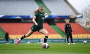 4 April 2024; Abbie Larkin during a Republic of Ireland Women's training session at Stage Saint-Symphorien in Metz, France. Photo by Stephen McCarthy/Sportsfile