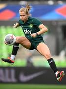 4 April 2024; Ruesha Littlejohn during a Republic of Ireland Women's training session at Stage Saint-Symphorien in Metz, France. Photo by Stephen McCarthy/Sportsfile