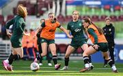 4 April 2024; Anna Patten with Abbie Larkin, left, and Tyler Toland, right, during a Republic of Ireland Women's training session at Stage Saint-Symphorien in Metz, France. Photo by Stephen McCarthy/Sportsfile