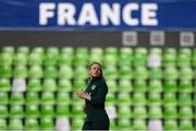 4 April 2024; Amber Barrett during a Republic of Ireland Women's training session at Stage Saint-Symphorien in Metz, France. Photo by Stephen McCarthy/Sportsfile