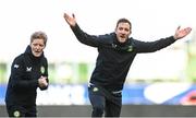 4 April 2024; Assistant coach Rhys Carr and head coach Eileen Gleeson during a Republic of Ireland Women's training session at Stage Saint-Symphorien in Metz, France. Photo by Stephen McCarthy/Sportsfile
