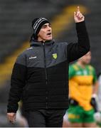 4 February 2024; Donegal manager Jim McGuinness before the Allianz Football League Division 2 match between Cavan and Donegal at Kingspan Breffni in Cavan. Photo by Stephen McCarthy/Sportsfile