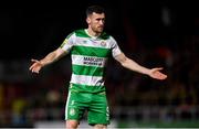 9 March 2024; Aaron Greene of Shamrock Rovers during the SSE Airtricity Men's Premier Division match between Sligo Rovers and Shamrock Rovers at The Showgrounds in Sligo. Photo by Stephen McCarthy/Sportsfile