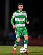 9 March 2024; Dylan Watts of Shamrock Rovers during the SSE Airtricity Men's Premier Division match between Sligo Rovers and Shamrock Rovers at The Showgrounds in Sligo. Photo by Stephen McCarthy/Sportsfile