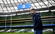 5 April 2024; Hugo Keenan during a Leinster rugby captain's run at the Aviva Stadium in Dublin. Photo by Harry Murphy/Sportsfile