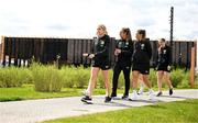 5 April 2024; Denise O'Sullivan of Republic of Ireland and team-mates during a team walk near their team hotel in Luxembourg ahead of thirUEFA Women's European Championship qualifying group A match against France at Stade Saint-Symphorien in Metz, France. Photo by Stephen McCarthy/Sportsfile