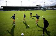 5 April 2024; The UCD team warm-up before the SSE Airtricity Men's First Division match between Finn Harps and UCD at Finn Park in Ballybofey, Donegal. Photo by Ramsey Cardy/Sportsfile