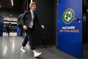 5 April 2024; Republic of Ireland head coach Eileen Gleeson arrives before the UEFA Women's European Championship qualifying group A match between France and Republic of Ireland at Stade Saint-Symphorien in Metz, France. Photo by Stephen McCarthy/Sportsfile