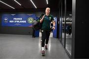 5 April 2024; Ruesha Littlejohn of Republic of Ireland arrives before the UEFA Women's European Championship qualifying group A match between France and Republic of Ireland at Stade Saint-Symphorien in Metz, France. Photo by Stephen McCarthy/Sportsfile