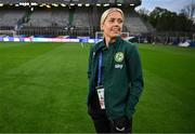 5 April 2024; Denise O'Sullivan of Republic of Ireland before the UEFA Women's European Championship qualifying group A match between France and Republic of Ireland at Stade Saint-Symphorien in Metz, France. Photo by Stephen McCarthy/Sportsfile