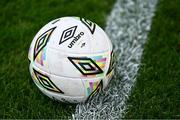 5 April 2024; A ball on the pitch before the SSE Airtricity Men's Premier Division match between Bohemians and Waterford at Dalymount Park in Dublin. Photo by Piaras Ó Mídheach/Sportsfile