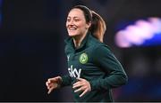 5 April 2024; Megan Campbell of Republic of Ireland warms-up before the UEFA Women's European Championship qualifying group A match between France and Republic of Ireland at Stade Saint-Symphorien in Metz, France. Photo by Stephen McCarthy/Sportsfile