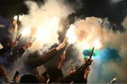 5 April 2024; Flares before the SSE Airtricity Men's Premier Division match between Bohemians and Waterford at Dalymount Park in Dublin. Photo by Piaras Ó Mídheach/Sportsfile