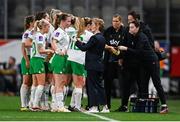 5 April 2024; Republic of Ireland head coach Eileen Gleeson issues instructions during the UEFA Women's European Championship qualifying group A match between France and Republic of Ireland at Stade Saint-Symphorien in Metz, France. Photo by Stephen McCarthy/Sportsfile