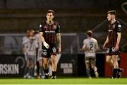 5 April 2024; Dylan Connolly of Bohemians reacts after Pádraig Amond, not pictured, scored Waterford's first goal during the SSE Airtricity Men's Premier Division match between Bohemians and Waterford at Dalymount Park in Dublin. Photo by Piaras Ó Mídheach/Sportsfile