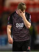5 April 2024; Daryl Horgan of Dundalk after his side's defeat in the SSE Airtricity Men's Premier Division match between Derry City and Dundalk at The Ryan McBride Brandywell Stadium in Derry. Photo by Ramsey Cardy/Sportsfile