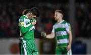 5 April 2024; Trevor Clarke of Shamrock Rovers after his side's defeat in the SSE Airtricity Men's Premier Division match between St Patrick's Athletic and Shamrock Rovers at Richmond Park in Dublin. Photo by Seb Daly/Sportsfile
