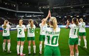 5 April 2024; Denise O'Sullivan of Republic of Ireland, 10, acknowledges supporters after the UEFA Women's European Championship qualifying group A match between France and Republic of Ireland at Stade Saint-Symphorien in Metz, France. Photo by Stephen McCarthy/Sportsfile