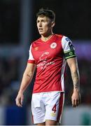 5 April 2024; Joe Redmond of St Patrick's Athletic during the SSE Airtricity Men's Premier Division match between St Patrick's Athletic and Shamrock Rovers at Richmond Park in Dublin. Photo by Seb Daly/Sportsfile