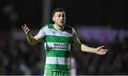 5 April 2024; Aaron Greene of Shamrock Rovers during the SSE Airtricity Men's Premier Division match between St Patrick's Athletic and Shamrock Rovers at Richmond Park in Dublin. Photo by Seb Daly/Sportsfile