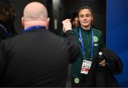 5 April 2024; Jess Ziu of Republic of Ireland before the UEFA Women's European Championship qualifying group A match between France and Republic of Ireland at Stade Saint-Symphorien in Metz, France. Photo by Stephen McCarthy/Sportsfile