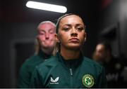 5 April 2024; Katie McCabe of Republic of Ireland waits in the tunnel before the UEFA Women's European Championship qualifying group A match between France and Republic of Ireland at Stade Saint-Symphorien in Metz, France. Photo by Stephen McCarthy/Sportsfile