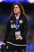 5 April 2024; Republic of Ireland equipment officer Aisling O'Neill before the UEFA Women's European Championship qualifying group A match between France and Republic of Ireland at Stade Saint-Symphorien in Metz, France. Photo by Stephen McCarthy/Sportsfile