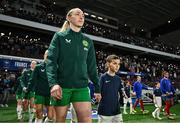 5 April 2024; Megan Connolly of Republic of Ireland before the UEFA Women's European Championship qualifying group A match between France and Republic of Ireland at Stade Saint-Symphorien in Metz, France. Photo by Stephen McCarthy/Sportsfile