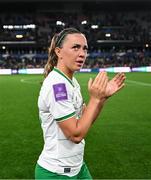 5 April 2024; Katie McCabe of Republic of Ireland after the UEFA Women's European Championship qualifying group A match between France and Republic of Ireland at Stade Saint-Symphorien in Metz, France. Photo by Stephen McCarthy/Sportsfile
