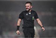 5 April 2024; Referee Mark Moynihan during the SSE Airtricity Men's First Division match between Cork City and Cobh Ramblers at Turner's Cross in Cork. Photo by Michael P Ryan/Sportsfile