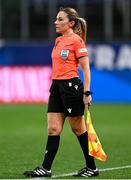 5 April 2024; Assistant referee Francesca Di Monte during the UEFA Women's European Championship qualifying group A match between France and Republic of Ireland at Stade Saint-Symphorien in Metz, France. Photo by Stephen McCarthy/Sportsfile