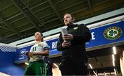 5 April 2024; Republic of Ireland assistant coach Rhys Carr and Katie McCabe during the UEFA Women's European Championship qualifying group A match between France and Republic of Ireland at Stade Saint-Symphorien in Metz, France. Photo by Stephen McCarthy/Sportsfile