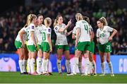 5 April 2024; Megan Connolly and her Republic of Ireland team-mates during the UEFA Women's European Championship qualifying group A match between France and Republic of Ireland at Stade Saint-Symphorien in Metz, France. Photo by Stephen McCarthy/Sportsfile