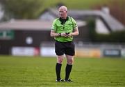 6 April 2024; Referee Barry Redmond during the Lidl LGFA National League Division 3 final match between Clare and Roscommon at St Brendan’s Park in Birr, Offaly. Photo by Ben McShane/Sportsfile