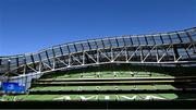 6 April 2024; A general view inside the stadium before the Investec Champions Cup Round of 16 match between Leinster and Leicester Tigers at the Aviva Stadium in Dublin. Photo by Seb Daly/Sportsfile
