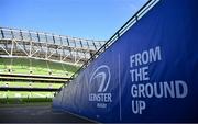 6 April 2024; A general view before the Investec Champions Cup Round of 16 match between Leinster and Leicester Tigers at the Aviva Stadium in Dublin. Photo by Ramsey Cardy/Sportsfile
