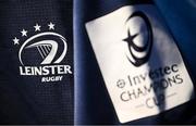 6 April 2024; A general view of the Leinster jersey before the Investec Champions Cup Round of 16 match between Leinster and Leicester Tigers at the Aviva Stadium in Dublin. Photo by Ramsey Cardy/Sportsfile