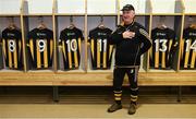 6 April 2024; Kilkenny kitman Rackard Coady in the dressing room before the Allianz Hurling League Division 1 final match between Clare and Kilkenny at FBD Semple Stadium in Thurles, Tipperary. Photo by Piaras Ó Mídheach/Sportsfile