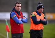 6 April 2024; Roscommon manager Ollie Lennon and Roscommon mentor Tom Lennon during the Lidl LGFA National League Division 3 final match between Clare and Roscommon at St Brendan’s Park in Birr, Offaly. Photo by Ben McShane/Sportsfile