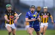 6 April 2024; Ian Galvin of Clare in action against Tommy Walsh of Kilkenny during the Allianz Hurling League Division 1 final match between Clare and Kilkenny at FBD Semple Stadium in Thurles, Tipperary. Photo by John Sheridan/Sportsfile