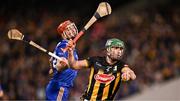 6 April 2024; Tommy Walsh of Kilkenny is tackled by Peter Duggan of Clare during the Allianz Hurling League Division 1 final match between Clare and Kilkenny at FBD Semple Stadium in Thurles, Tipperary. Photo by Piaras Ó Mídheach/Sportsfile