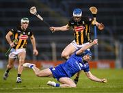 6 April 2024; Shane O'Donnell of Clare is tackled by Huw Lawlor of Kilkenny during the Allianz Hurling League Division 1 final match between Clare and Kilkenny at FBD Semple Stadium in Thurles, Tipperary. Photo by Piaras Ó Mídheach/Sportsfile