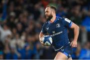 6 April 2024; Jamison Gibson-Park of Leinster on his way to scoring his side's third try during the Investec Champions Cup Round of 16 match between Leinster and Leicester Tigers at the Aviva Stadium in Dublin. Photo by Seb Daly/Sportsfile