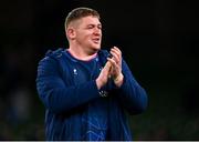 6 April 2024; Tadhg Furlong of Leinster after the Investec Champions Cup Round of 16 match between Leinster and Leicester Tigers at the Aviva Stadium in Dublin. Photo by Tyler Miller/Sportsfile